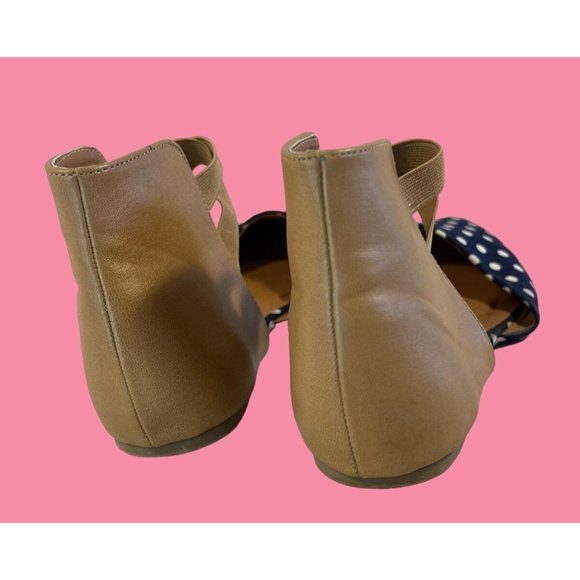 Maurices Penny Women Size 7  Navy Polka Dot Ballet Flat - Picture 5 of 12